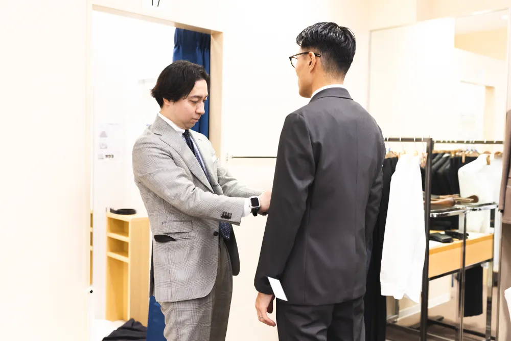 男性のフィッティング